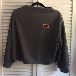 Artic Gray Cropped Sweatshirt